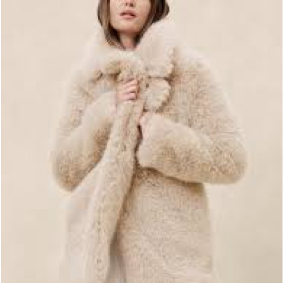 Banana Republic faux fur teddy Jacket XL new - Picture 2 of 10